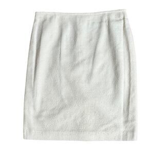 Calvin Klein Pencil Mini Skirt Textured Cream Size 10P